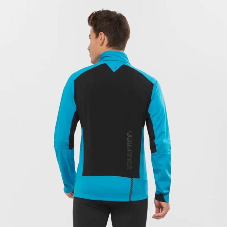 Casaco Salomon Gore Tex Infinium Windstopper Pro Masculino Turquesa | PT R95073